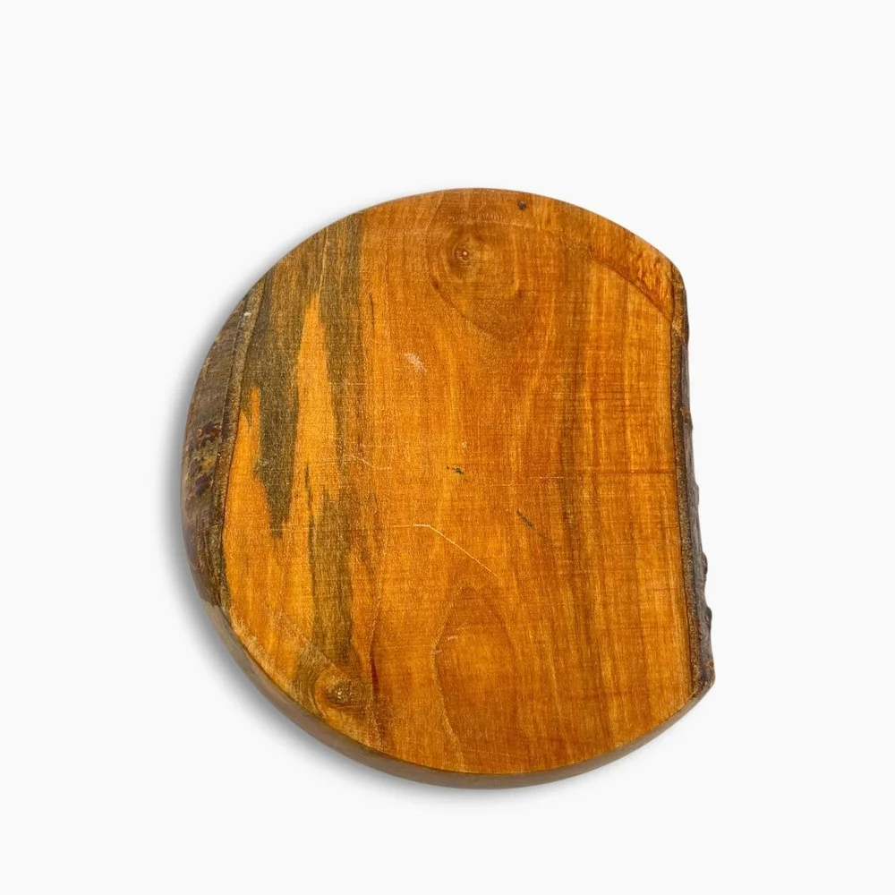 Live Edge Burl Wood Vase Bowl Natural Bark Pot Rustic Studio Art Pottery